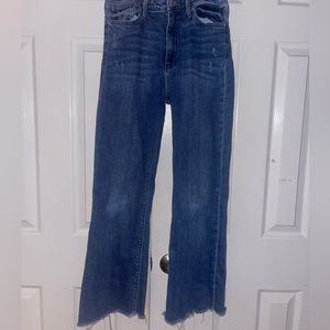 Just Black denim Highrise Lose fitting fringed jeans